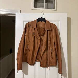 Max Studio Brown Leather Jacket